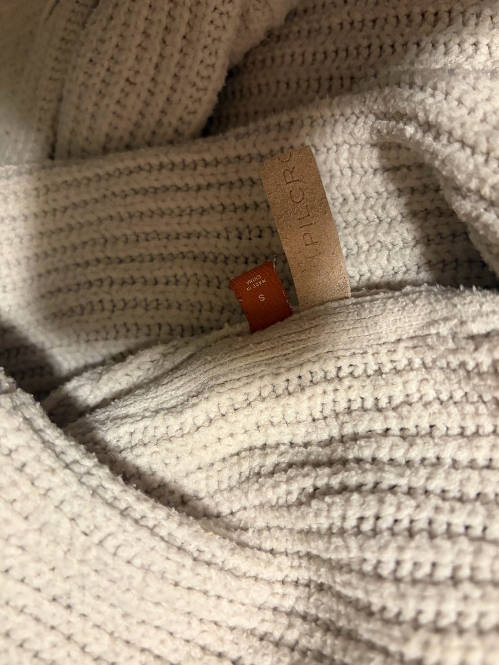Pilcro Anthropologie Cream Ribbed Mock Neck Sweater - Picture 2 of 4